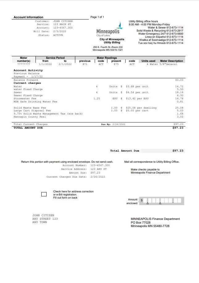  Minol USA business utility bill 